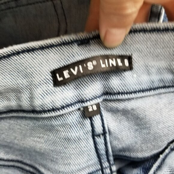 Levis Jeans Womens 28 Blue Line 8 Two Tone Stretch White Tab *Read* - Picture 13 of 16